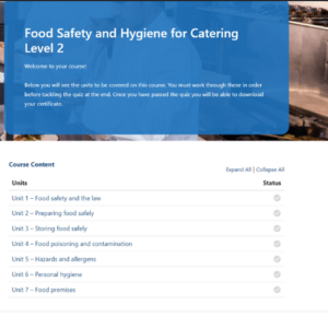 Food hygiene for catering units slide