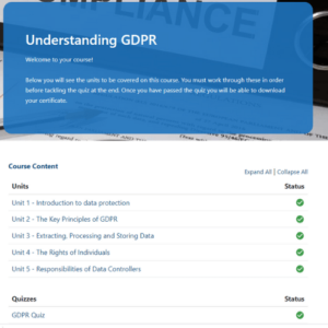 Understanding GDPR unit page