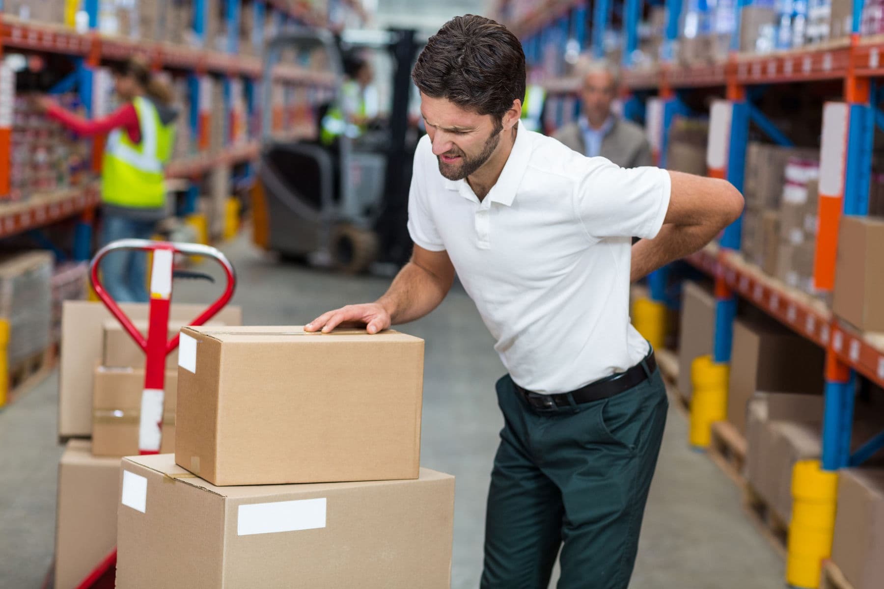 Worker suffering workplace injury