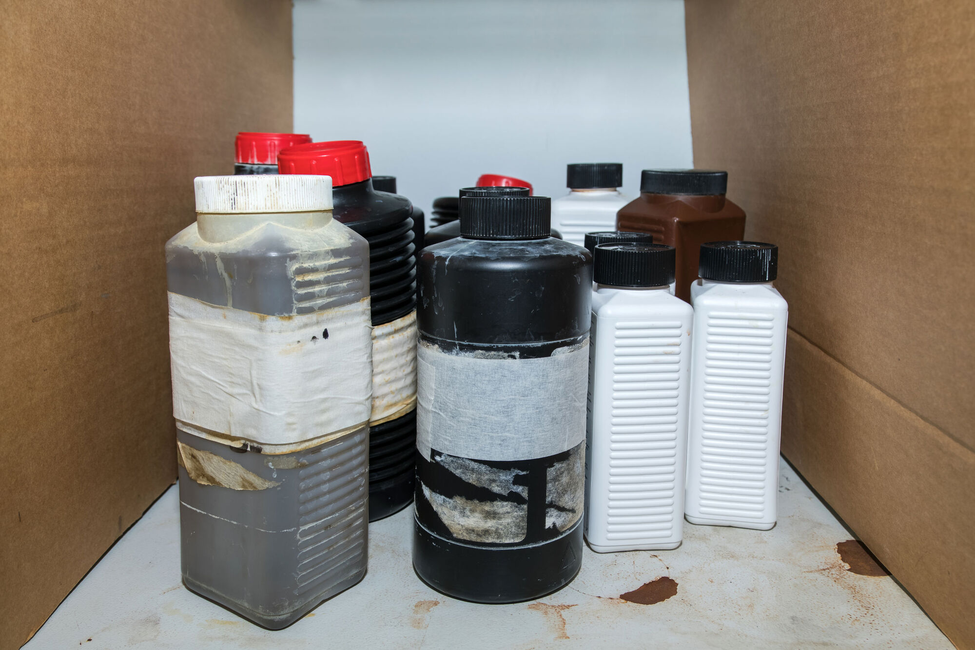 Hazardous substances stored in a locked cabinet Hazardous substances stored in a locked cabinet