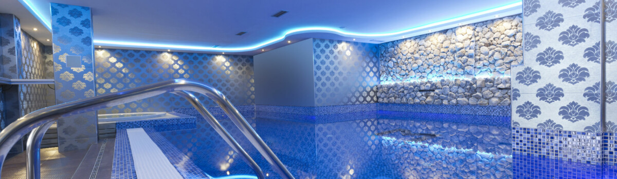 Hydrotherapy pool where legionella can be found in the water system