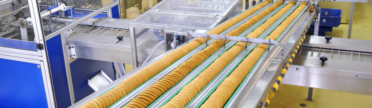 Biscuits in food production workplace in having allergen ingredients added