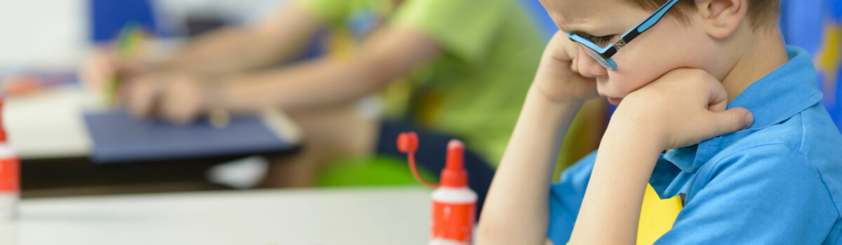 Little boy withdrawn in school as he is being bullied