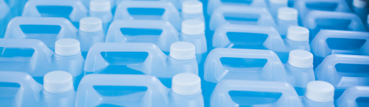 Stock pile of cleaning supplies that are hazardous stored safely