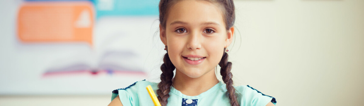 Young school girl learning tips on how to manage her mental well-being