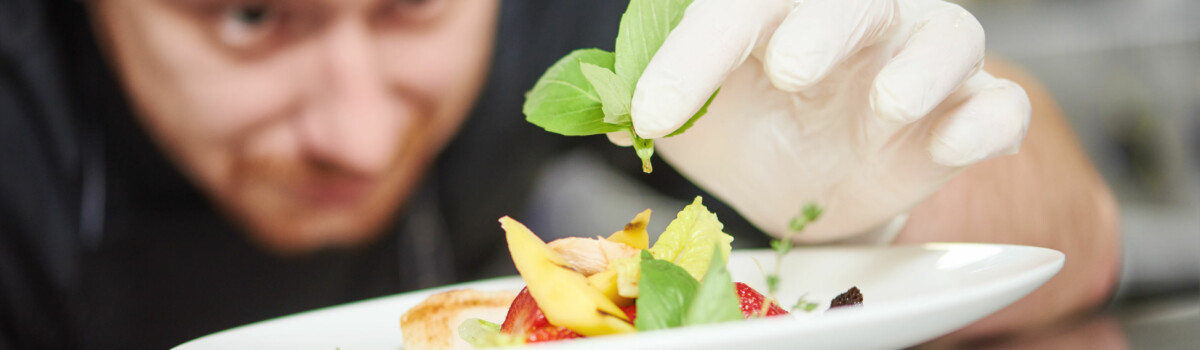 Chef using his tips and tricks to produce high quality food