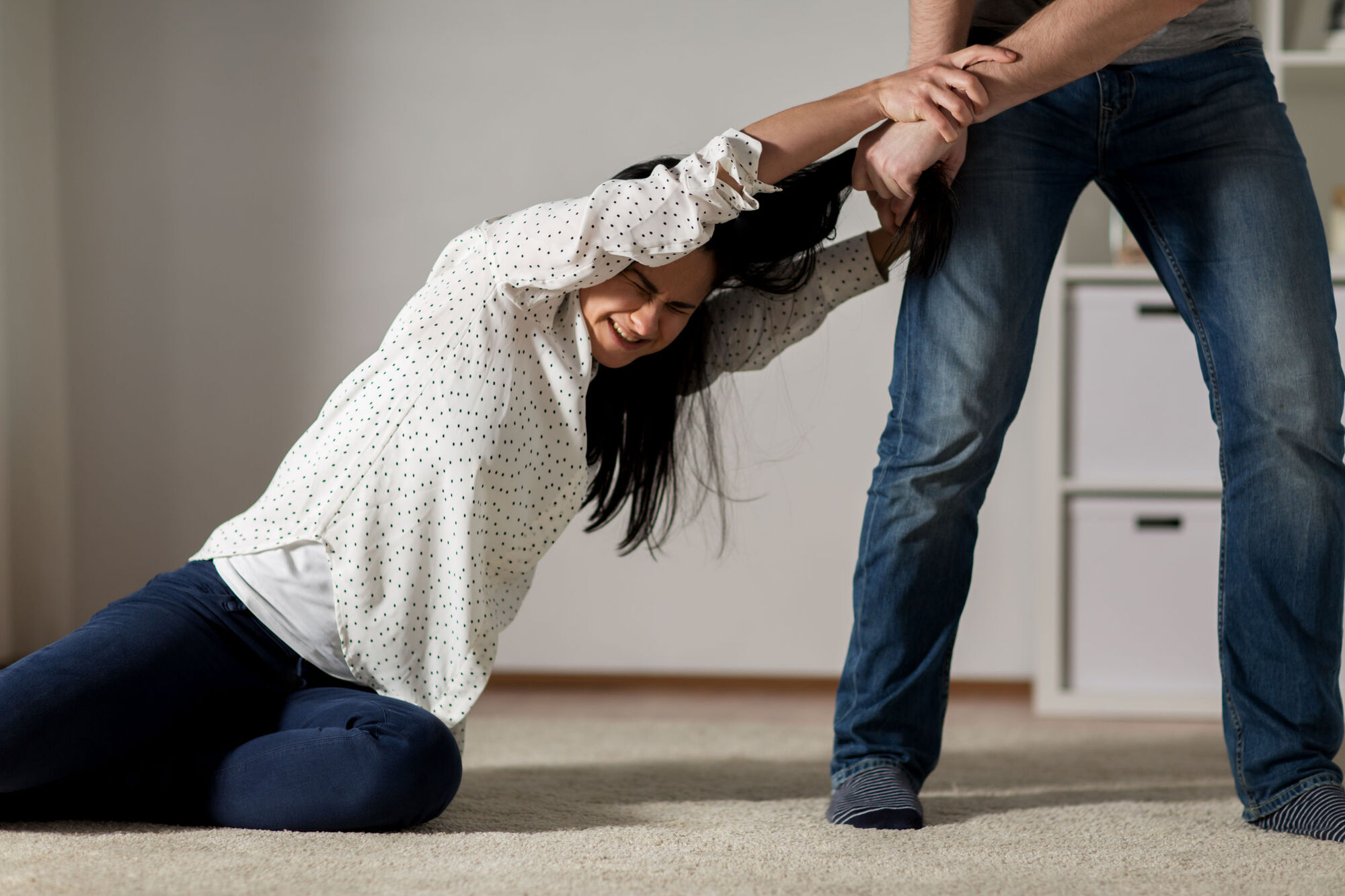 unhappy woman suffering from home violence unhappy woman suffering from home violence