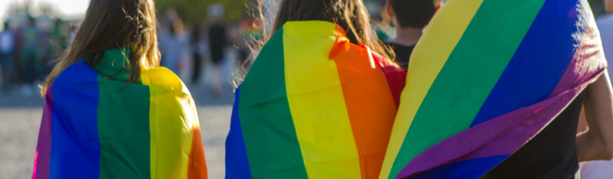 School children showing equality in supporting LGBT communities