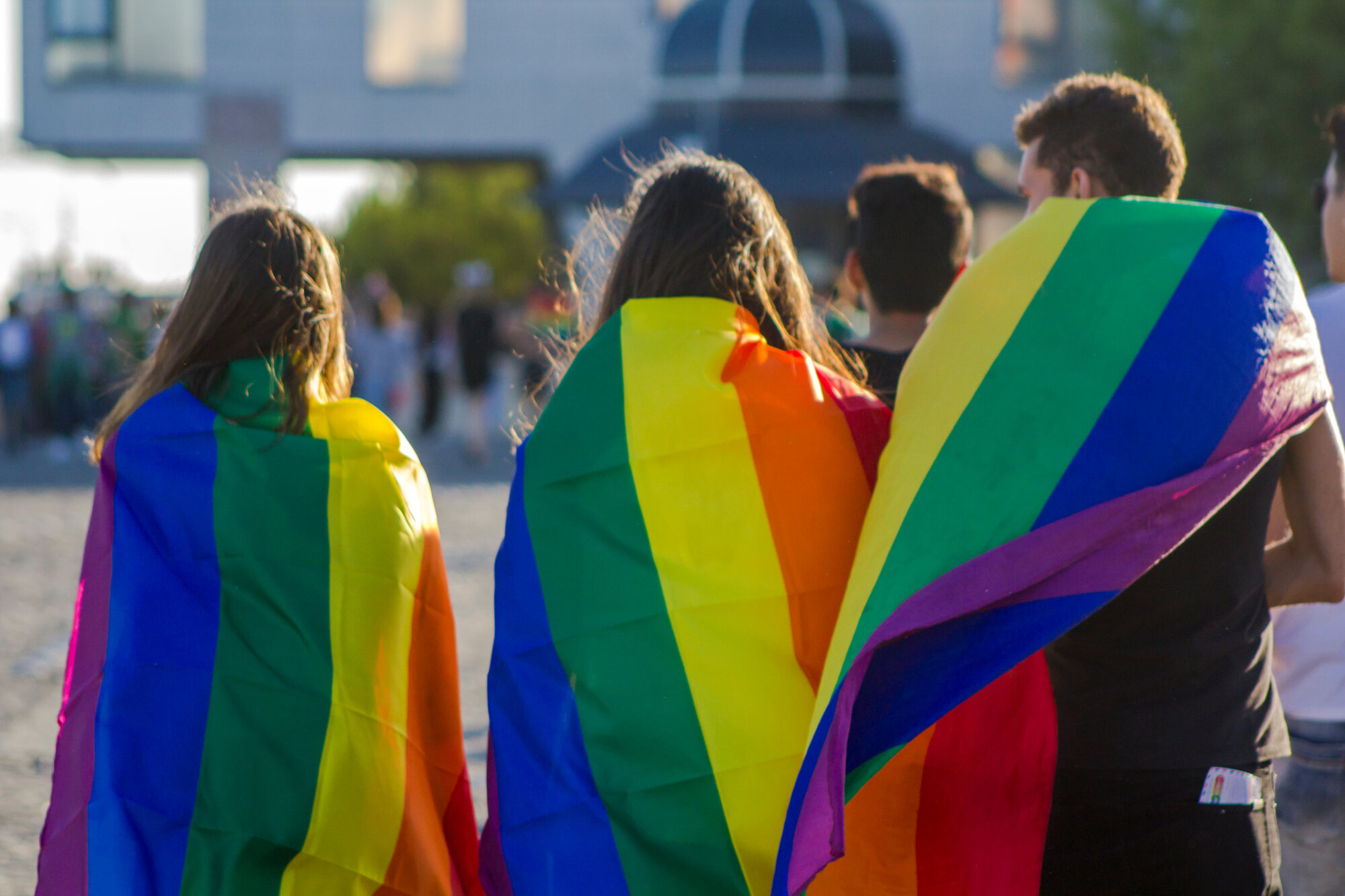 School children showing equality in supporting LGBT communities School children showing equality in supporting LGBT communities