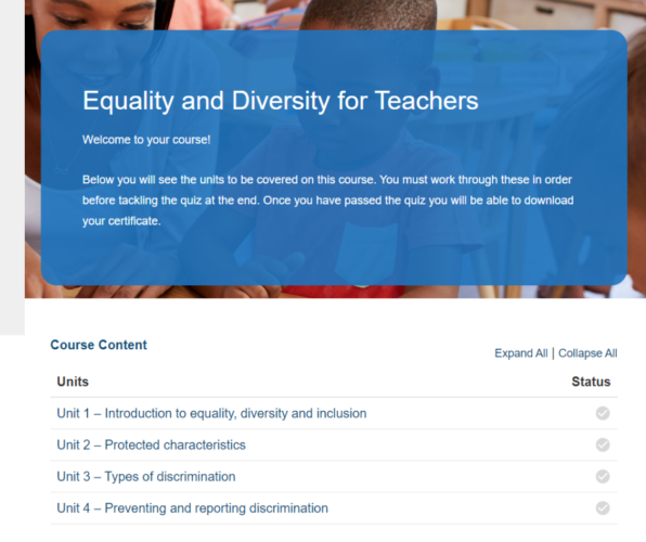 Equality and Diversity for Teachers Course | CPD Online Training