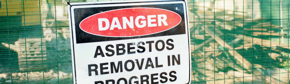 Warning sign of asbestos