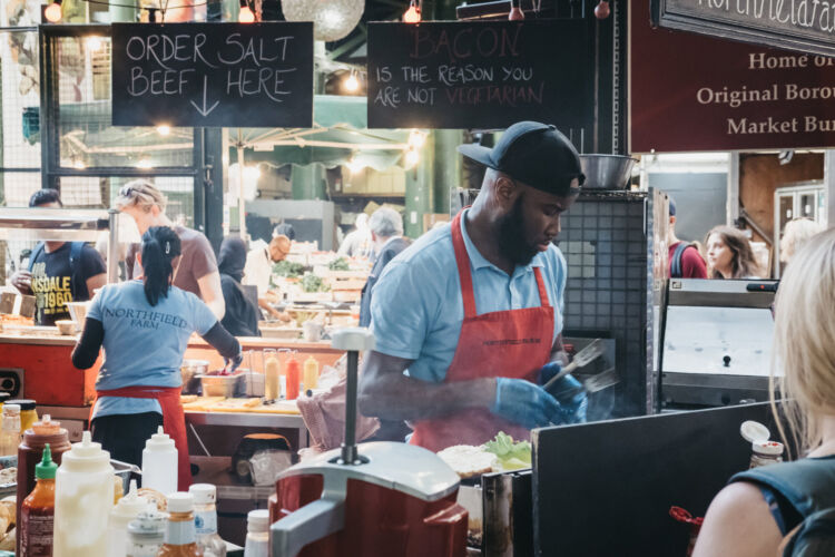 Food safety in a market stall