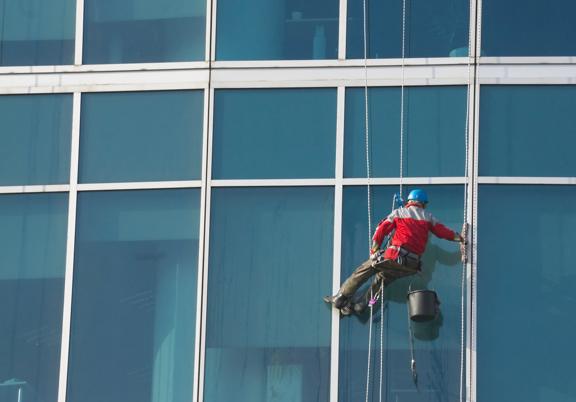 A man working at height A man working at height