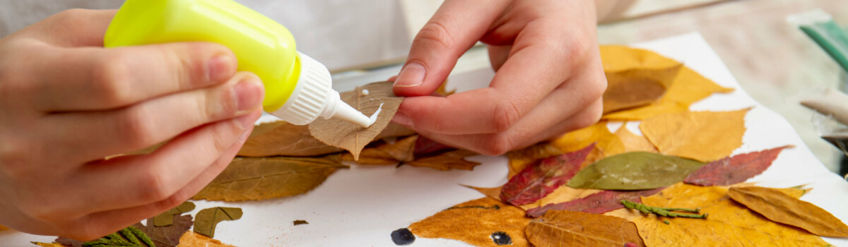 Young girl using natural products for art