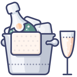 Champagne bottle icon