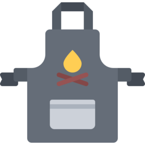 BBQ apron icon