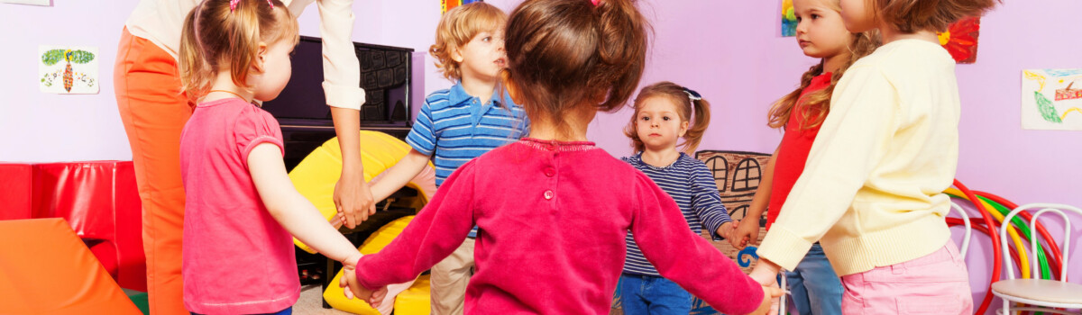 Young children in nursery developing a sense of belonging