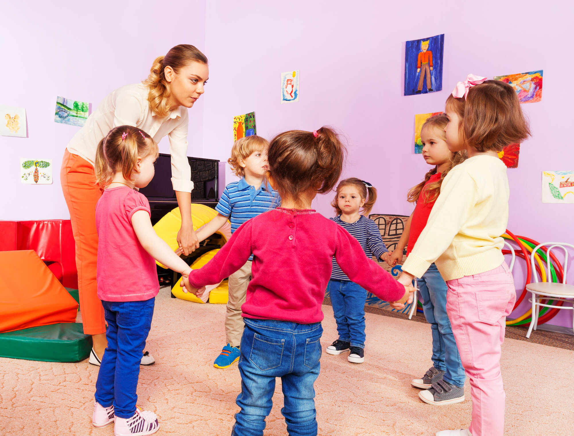 Young children in nursery developing a sense of belonging Young children in nursery developing a sense of belonging
