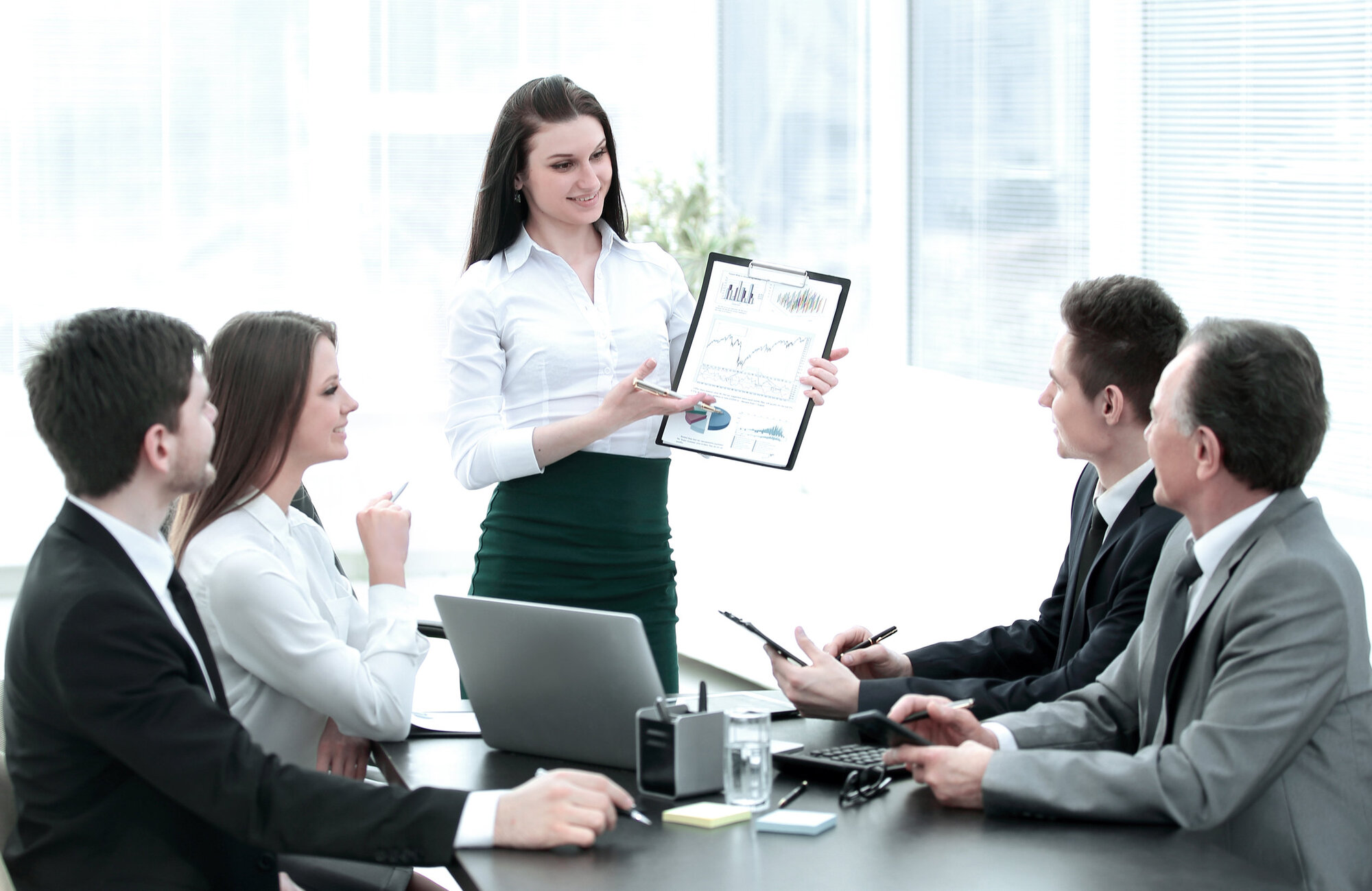 A business team looking at external strengths of the business A business team looking at external strengths of the business