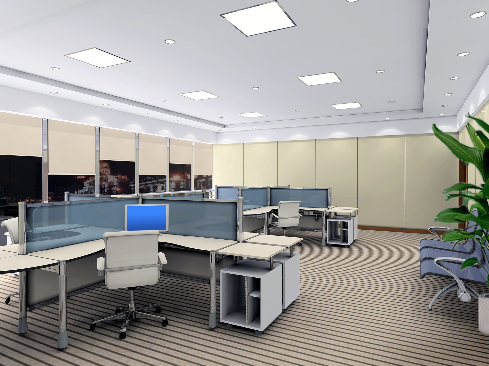 Bright lights in an office are a health and safety risk Bright lights in an office are a health and safety risk