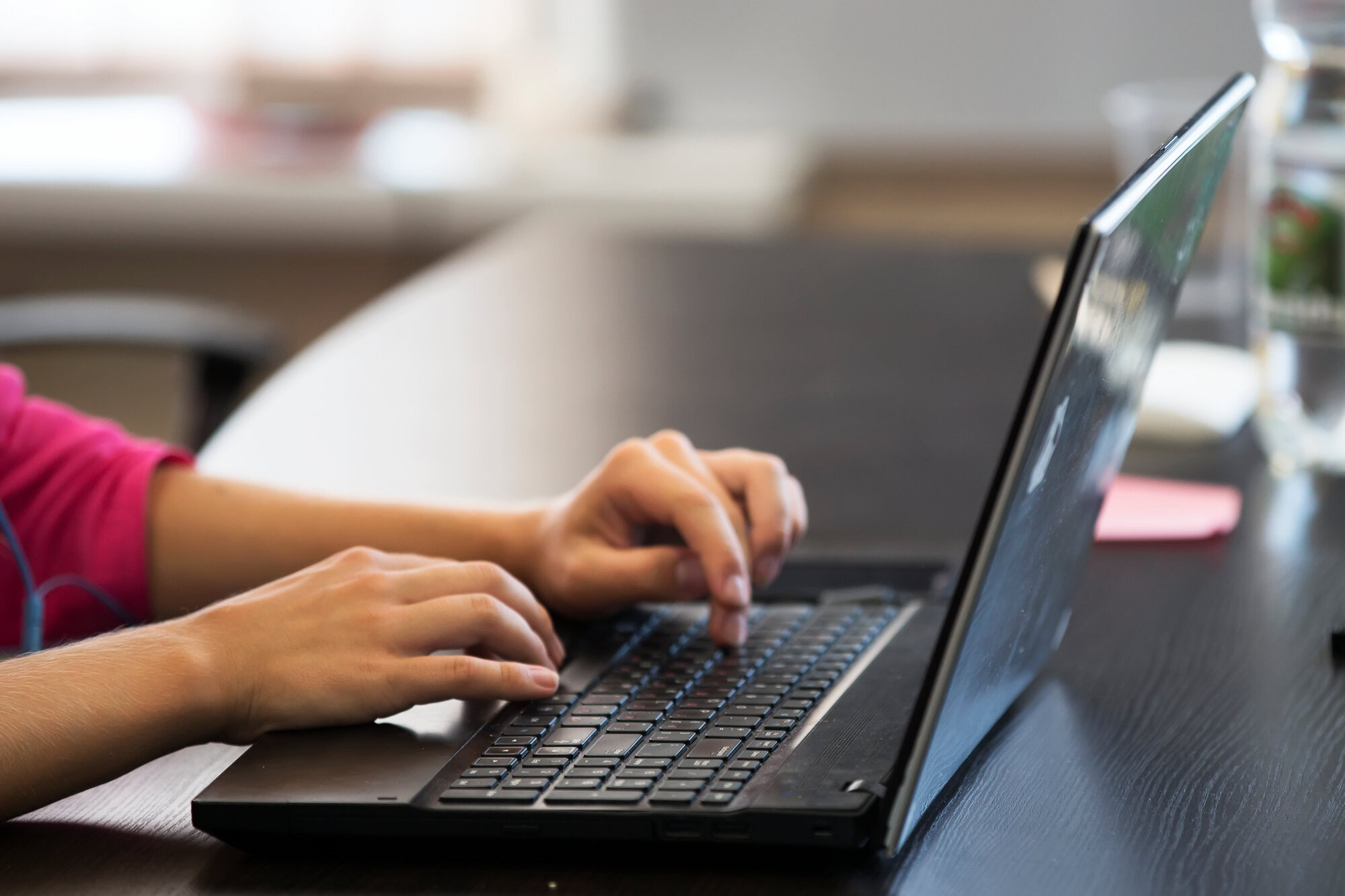Someone using a laptop Someone using a laptop