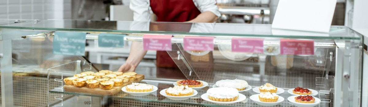 Coffee shop cake counter