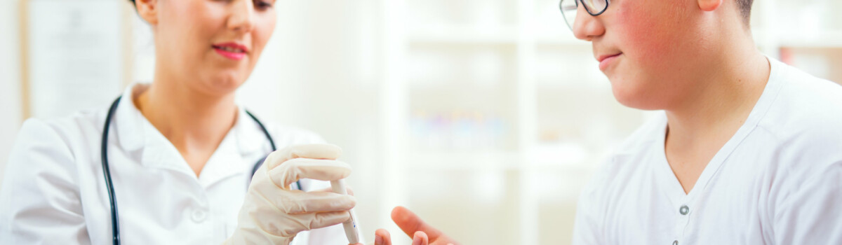 Teacher handling medication in school for diabetes