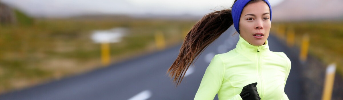 Woman running as a treatment