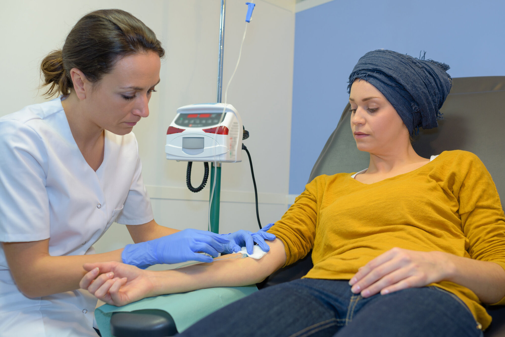 Woman with malignant pain from cancer Woman with malignant pain from cancer