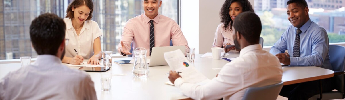 Company staff in meeting