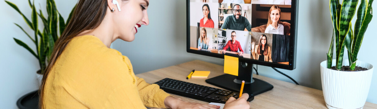 Woman working from home