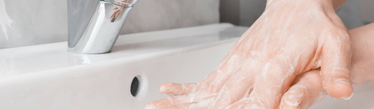 Washing hands to stop spread of germs