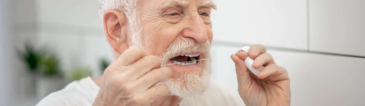 Oral health care flossing teeth