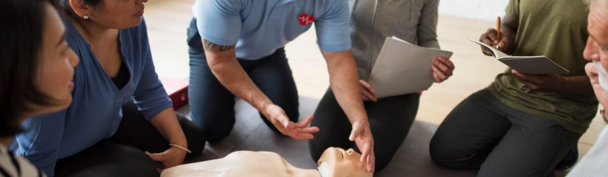 Taking first aid training