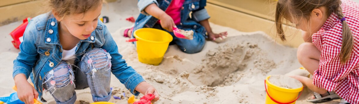 Children playing in sand pit