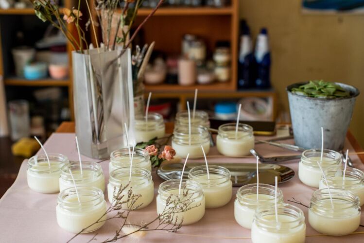 Candles made at home