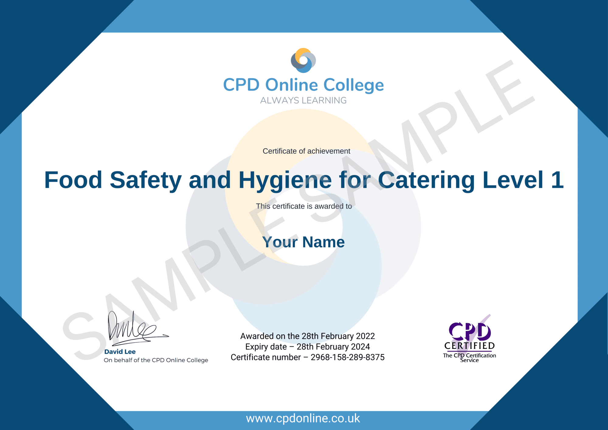 Level 1 Food Safety Hygiene For Catering CPD Training Level 1 Food Safety Hygiene For Catering CPD Training