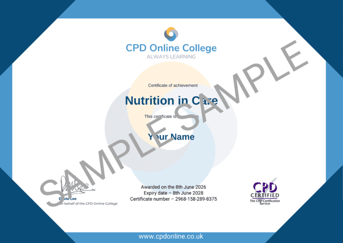 Nutrition in Care Certificate