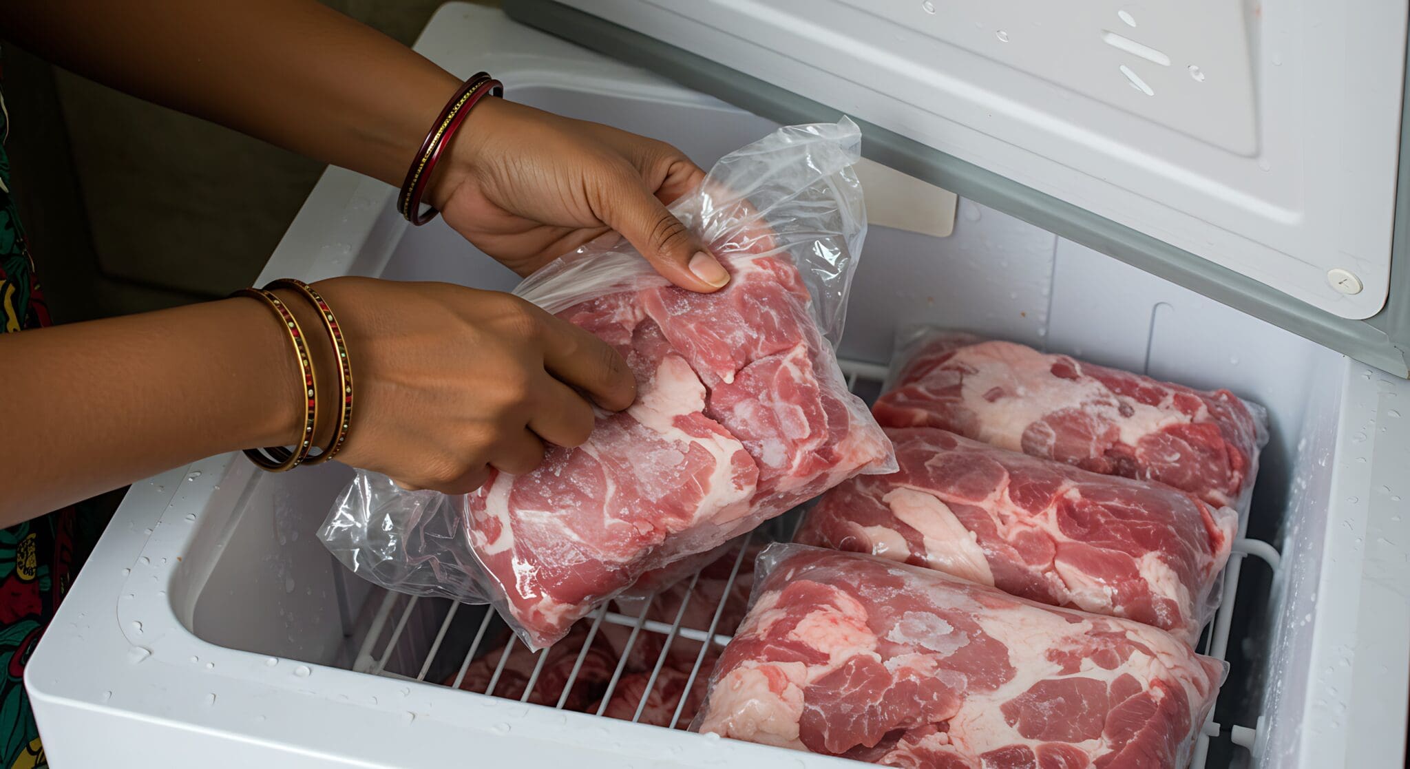 Reducing freezer burn in bulk storage